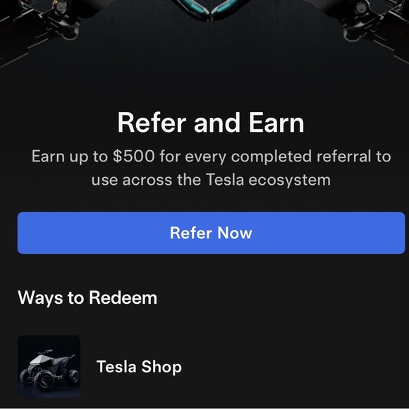 Tesla referral link - Picture 1 of 1
